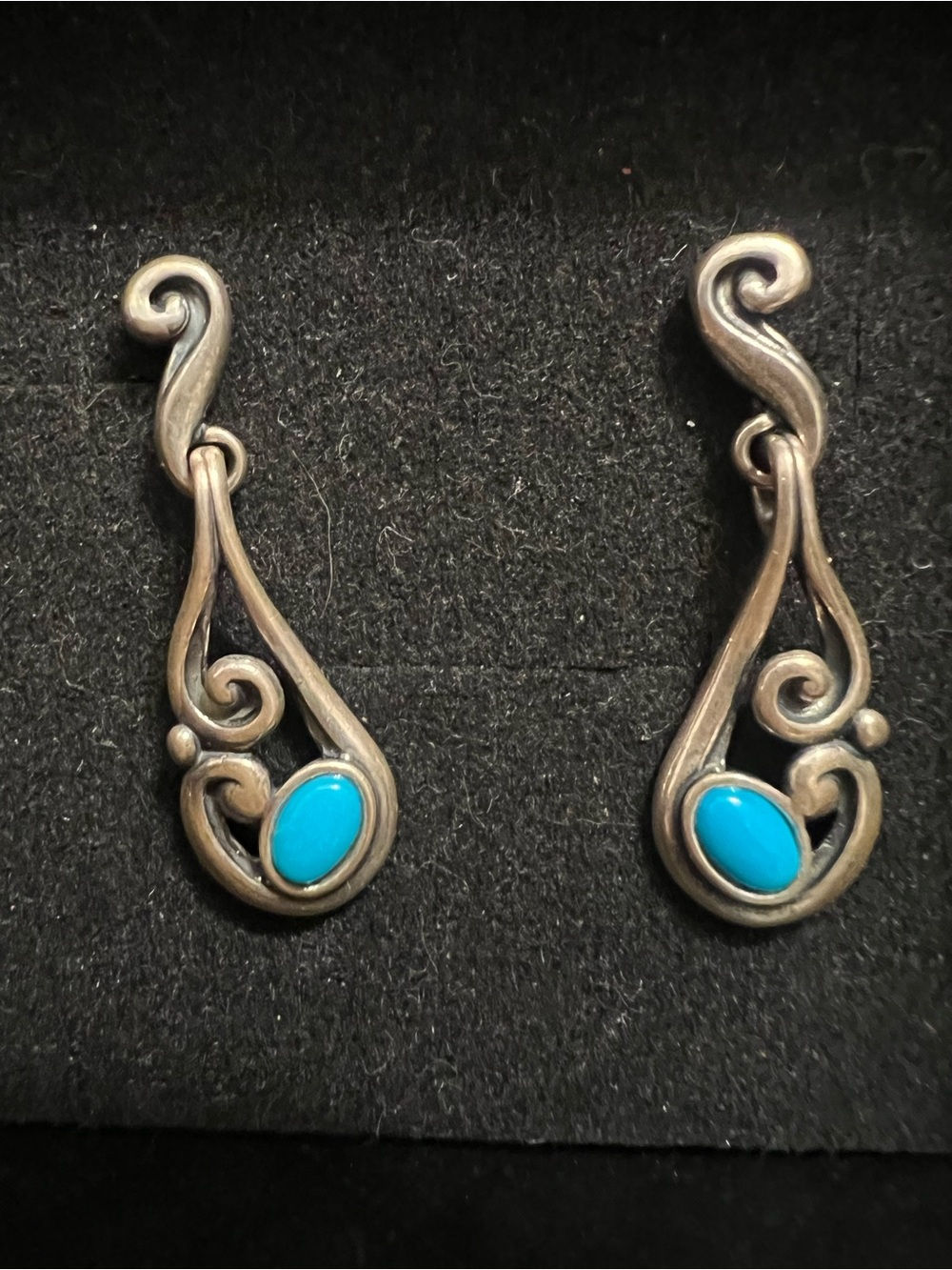Carolyn Pollack Sterling Silver and Turquoise post back earrings